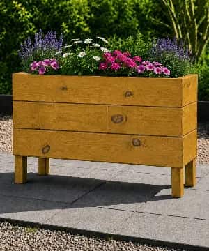 Ahşap Dış Mekan Saksı Bal 50x30x100 - 1