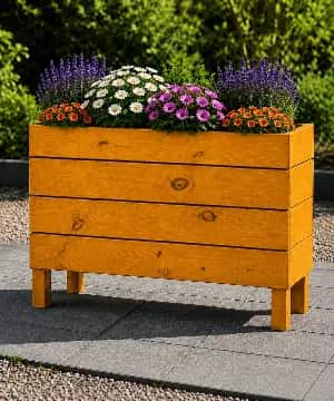 Ahşap Dış Mekan Saksı Bal 60x30x100 - 1