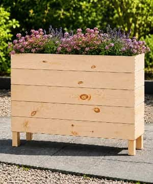 Ahşap Dış Mekan Saksı Ham 70x30x100 - 1
